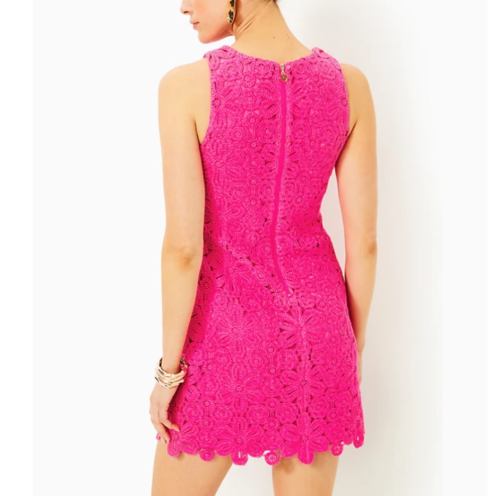 LILLY PULITZER MARQUETTE CROCHET SHIFT DRESS, - Picture 4 of 12